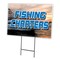 Signmission Fishing Charters Yard Sign & Stake outdoor plastic coroplast window, C-1216-DS-Fishing Charters C-1216-DS-Fishing Charters - alternate 1